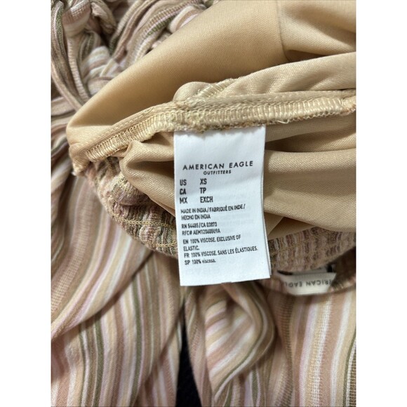 American Eagle Full Body Length Jumpsuit Ladies XS Multicolor Stripe Halter L30" - Picture 9 of 12